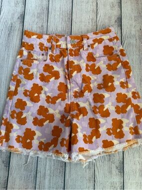 ZARA The 90’s High Waisted Floral Shorts 0